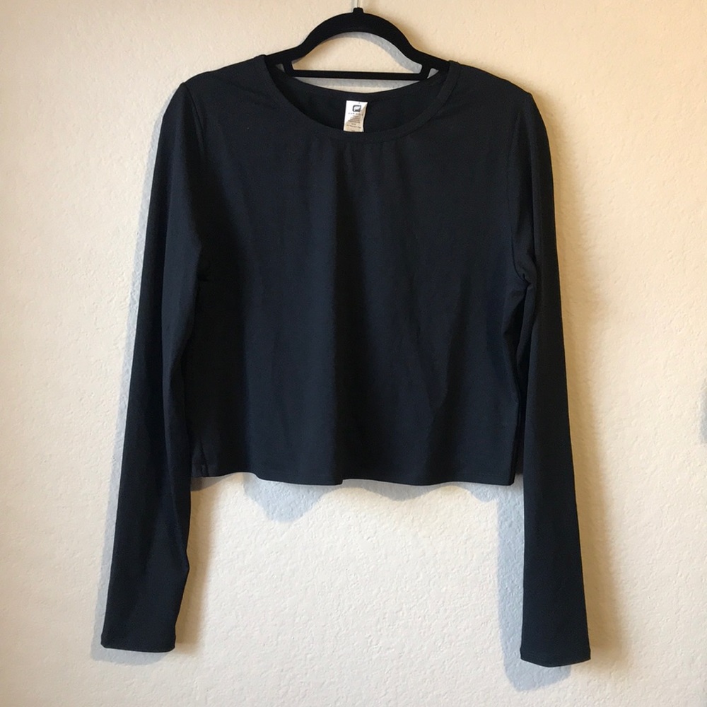 Fabletics Long Sleeve Crop Top with Open Back